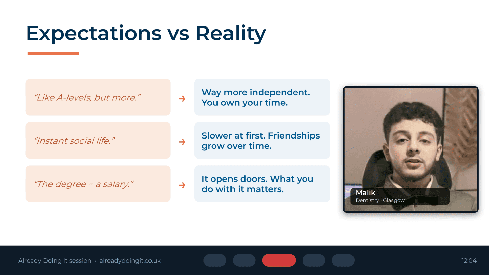 A real 1:1 Uni Insider session: expectations versus reality